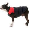 Gooby Gilet imbottito per cani di piccola taglia con chiusura a cerniera, grande, rosso