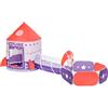 Baroni Toys Tenda da Gioco 3 in 1, Pop Up Tenda, Tunnel e Piscina per Bambini 3+, Razzo Spaziale, Borsa per il Trasporto, Tenda Giocattolo per Interni e Esterni, Casetta per Bambini