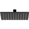 Parama Soffione doccia squadrato 20x20 cm nero opaco