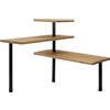 COOK CONCEPT Totally Addict KB5843 - Scaffale Angolare Modulare a 3 Livelli, Marrone, 43 x 43 x 27 cm