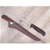 COLTELLO cuoco da filetto con fodero in cuoio SARDO manico in corno di bufalo