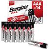 Energizer Pile Max AAA, Alcaline, Confezione da 14
