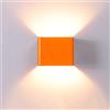 KOHKA 5W LED Applique da parete Up Down Lampada da parete per esterni Indoor Bianco caldo Angolo del fascio regolabile per corridoio Soggiorno Camera da letto Giardino Faretti da parete arancione