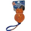 GiGwi Spingere per muto giocattolo per cani inerattivo Squeaker giocattolo da masticare per cani - blu/arancione gufo