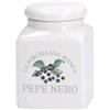 La Porcellana Bianca, Barattolo per Pepe Nero da Cucina in Porcellana Decorata, Linea Conserva, Capienza 175ml