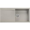 PLADOS Lavello in quarzo da cucina incasso PLADOS AM9910 vasca singola più scolapiatti 99cm - Taupe Matt