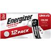 Energizer Pile LR44 (Confezione da 12) - Batterie A76 - Per l'utilizzo in termometri digitali, calcolatrici, torce, orologi da polso [Esclusiva Amazon]