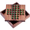 LOGOPLAY Solitario - gioco di slot - gioco di pensiero - gioco di indovinelli - gioco di pazienza - gioco di logica in legno, Tappi Verde, Grande