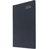 Collins Debden Essential - Agenda settimanale 2024, formato A5, con visualizzazione giornaliera, settimanale e mensile (formato A5, blu)