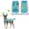 Jodsen Gilet Rinfrescante per Cani,Giacca di raffreddamento per cani,Abbigliamento estivo traspirante per cuccioli con striscia riflettente,Maglietta con Gilet per cani di piccola e media taglia (L, Green)