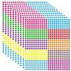 Anseom 5500 Pezzi Adesivi Colorati a Punti Autoadesivi, 6mm Adesive Codifica Rotonde Etichette Adesive a Punto Rotondo per Calendari Scolastici Ufficio Artigianato - 10 Colori, 10 Fogli