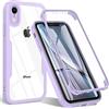 Hensinple Cover iPhone XR, Custodia iPhone XR Antiurto 360 Gradi con Protettiva Schermo Integrale Rugged Doppia TPU Bumper Case per iPhone XR 6,1 Pollici -Lilla