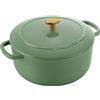 BALLARINI Bellamonte - Casseruola in ghisa smaltata, rotonda, 22 cm, 3 l, colore: verde