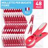 culiclean Mollette per Bucato - Fiore, 48 pezzi, viva magenta-bianco | Mollette Panni Resistenti, Antisegno per Bucato, presa salda anche con capi pesanti, prodotte in Francia, senza BPA