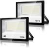 VRFMALIY Faretto LED da Esterno 100W 2 Pezzi,10000LM 7000K Faro LED Esterno,144 LEDs Super Luminoso Bianco Freddo Luce di Sicurezza IP67 Impermeabile Faretti LED per Garage,Cortile,Giardino,Terrazza,Patio