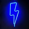NIWWIN Fulmine Neon,luce di segnalazione al neon, Esports Room Atmosfera Luce,Alimentazione a batteria USB/3 AA,decorazione della stanza dei bambini, Decorazione di illuminazione per feste. (blu)