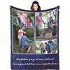 LZXSXZ Coperte personalizzate per papà nonno, Coperta personalizzata con collage di immagini di parole, Regali di compleanno personalizzati, Regali per papà migliori di sempre dalla del figlio della figlia