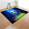 PEIHUODAN Tappeto Soggiorno Gioco Ragazzo Adolescente Camera da Letto Tappeto Antiscivolo Verde Campo da Calcio Gioco Graffiti Camera dei Bambini Decorazione Tappeti Lavabile (Blu,150 x 200 cm)