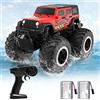 ACAMMZAR Anfibio Macchina Telecomandata per Bambini, 2.4GHz 4WD Impermeabile Doppio lato Monster Truck per ragazzi Off-Road Auto RC con 2 batterie 4 5 6 7 8 Ragazzi Ragazze Regali, Rosso