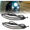 Riloer Moto Che Scorre Ambra LED Forcella Segnale di Girata Luce di Striscia Della Lampada Bar compatibile con Harley Davidson Blinker
