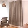 ED ENJOY HOME Tenda oscurante, passamontagna, beige naturale, 90 x 210 cm, 100% poliestere, tessuto certificato Oeko-TEX, collezione liquirizia
