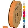 Halbach Seidenbänder Nastro di cotone, 20 mm x 20 m, 100% cotone, giallo ocra, tinta unita, classico, adatto per tutte le occasioni, casual