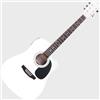 Classic Cantabile WS-10WH-CE Chitarra Western con pickup (Acustica e amplificata, Dreadnought, Cutaway, EQ a 3 bande + Presence, Accordatore Tuner con LCD, XLR e jack) bianco lucido
