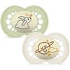 MAM Istruzioni in Lingua Straniera MAM Ciuccio originale Pure Night S321 con tettarella in lattice naturale per bambini 6+ mesi si illumina al buio, colore neutro, 2 pezzi