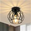 Pheashine Plafoniera Vintage, Industriale Lampada da Soffitto in Metallo