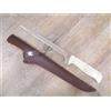 COLTELLO cuoco da filetto con fodero in cuoio SARDO manico in osso di tibia