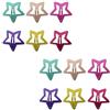 Generic 12 Pz Stella Capelli Clip 6 Colori Antiscivolo Metallo Snap Barrettes per Bambino Ragazza Capretto Donna Accessori Per Capelli