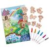 Hape - Magneti Magici Amici della Foresta | Kit Creativo con Calamite di Legno da colorare e Penne metallizzate per Bambini dai 4 Anni in su