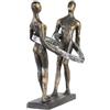 Casablanca modernes Design Casablanca - Scultura decorativa Connected - in poli bronzo coppia H 31 cm