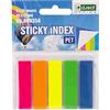 D.RECT Segnapagina Adesivi 5 colori, 45x12mm, 5x25 fogli, Strisce adesive Notes Index