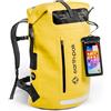 Earth Pak Zaino Impermeabile con Custodia Impermeabile per Cellulare- Perfetto per Kayak, Barca, Canottaggio, Pesca, Rafting, Nuoto, Camping, Snowboarding, e Piscine (Giallo, 35L)