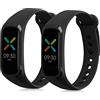 kwmobile 2x Cinturino TPU Silicone Fibbia Compatibile con Oppo Band Sport Cinturino - Cinturini 14-22 cm