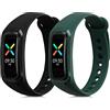 kwmobile 2x Cinturino TPU Silicone Fibbia Compatibile con Oppo Band Sport Cinturino - Cinturini 14-22 cm