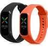 kwmobile 2x Cinturino TPU Silicone Fibbia Compatibile con Oppo Band Sport Cinturino - Cinturini 14-22 cm