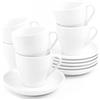 Holst Porzellan Set di 6 tazze da caffè in porcellana, 0,35 l, Italiano con base UTP