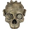 Design Toscano CL6067 Vaso di Contenimento del Cranio di Steampunk, Bronzo