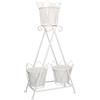 Vacchetti Giuseppe Vacchetti 6453030000 - Vaso per Piante in Metallo, 3 posti, 38 x 20H72, Colore: Bianco