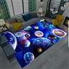 PEIHUODAN Tappeto Universo Galassia Gaming Pavimento Moderno Tappeto Salotto Gamer Bambini Ragazzo Camera da Letto Senza Pelo Corto Lavabile Antiscivolo Gioco Tappetino Auto Tappetini (60x140 cm,Blu)