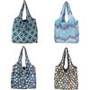 Kytpyi shopper riutilizzabili, 4 pezzi sacchetti della spesa borse pieghevoli da spesa borsa della spesa ecologica borse pieghevoli spesa per luso quotidiano viaggio take out storage