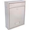 Burg-Wächter Sterling Trent 702475 Cassetta delle lettere da parete in acciaio inox, con serratura, resistente alle intemperie, 260 x 340 x 88 mm