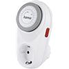 Hama Timer meccanico curvo per interni, intervalli di 15 minuti, bianco