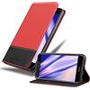 Cadorabo Custodia Libro per Huawei P8 Lite 2017 in Rosso Nero - con Vani di Carte, Funzione Stand e Chiusura Magnetica - Portafoglio Cover Case Wallet Book Etui Protezione