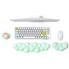 MAMBASNAKE Cloud Poggiapolsi Set Tastiera e Mouse con Sottobicchiere, Memory Foam Cuscino Ergonomico per Polso Supporto con Base Antiscivolo, Digitazione e Sollievo dal Dolore al Polso -Verde