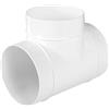 AWENTA Connettore per condotto Ø100mm Splitter a 3 vie (90 gradi) xd - Connettore per condotto tondo - Ventola di scarico - Tee di sfiato dell'essiccatore - Plastica ABS Ø100 mm bianca