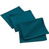 douceur d'intérieur, 3 tovaglioli (40 X 40 Cm) Mistral Blu anatra, Cotone Riciclato