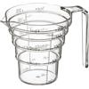 Yamazaki 2546 LAYER Measuring Cup 200 ml, clear, Tritan Resin, 12.5 x 8.5 x 8.7 cm